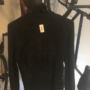 Wool Rapha Winter layer cycling with built in Hood.